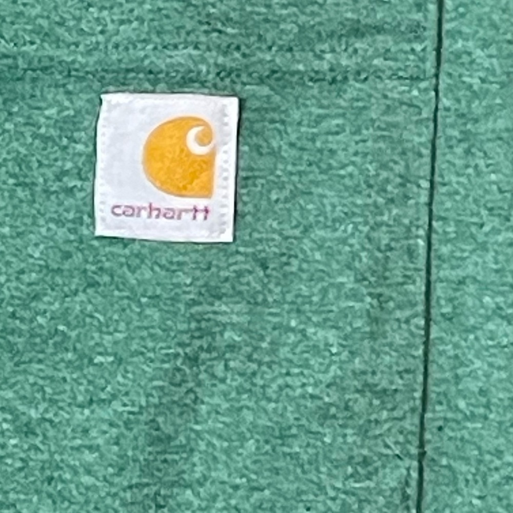Carhartt T-shirt men’s Large Loose fit Hunter green W/Logo on front pocket - Picture 2 of 8